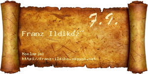 Franz Ildikó névjegykártya