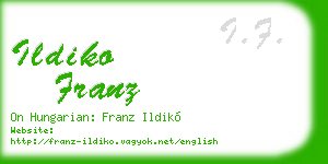 ildiko franz business card
