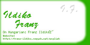 ildiko franz business card